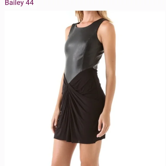 Little Black Dress Size 4 Revolve Vegan Leather Bailey 44 - Picture 4 of 15